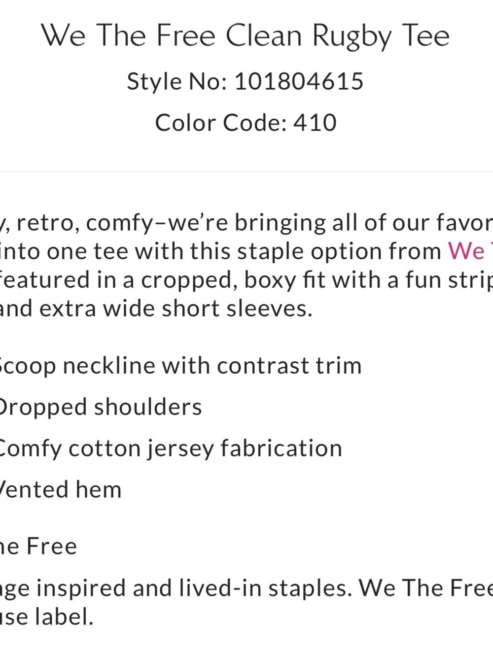 We The Free Clean Rugby Tee - Picture 4 of 13